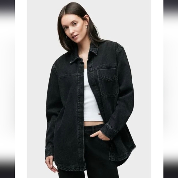 Hudson Jeans Jackets & Blazers - NWT Hudson Jeans Denim Jacket (Shacket)‎ Black Oversized XL